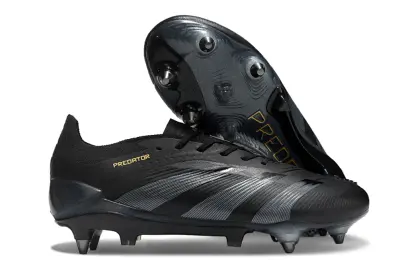 Adidas Predator 24 Elite SG - Black/Midnight Grey/Gold