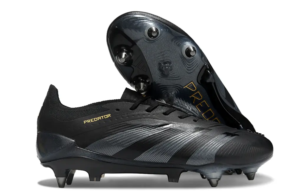 Adidas Predator 24 Elite SG - Black/Midnight Grey/Gold