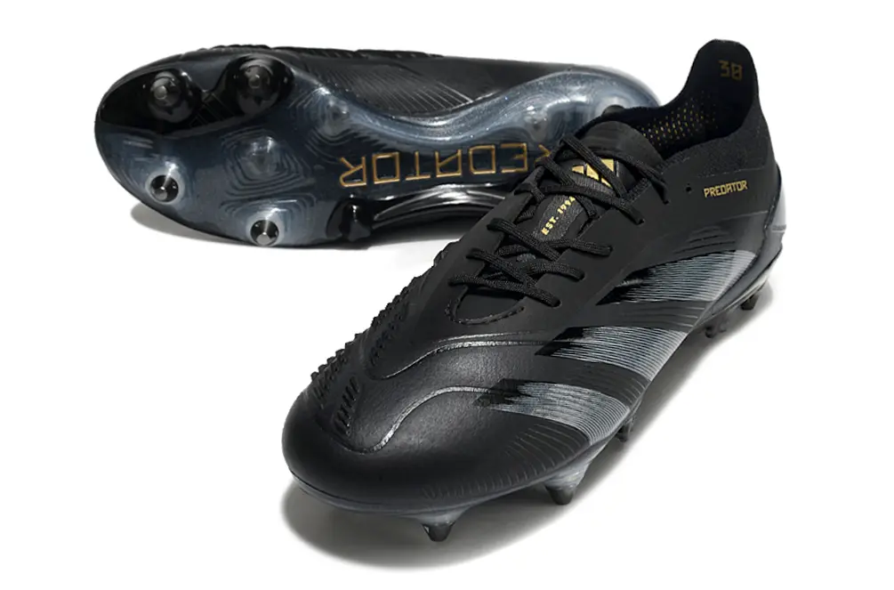 Adidas Predator 24 Elite SG - Black/Midnight Grey/Gold