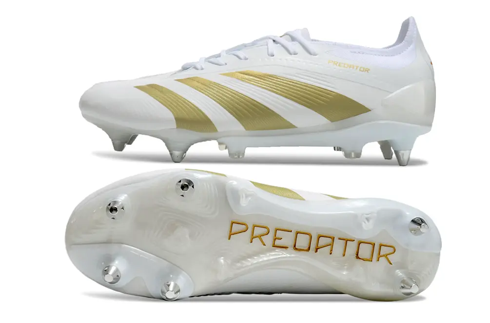 Adidas Predator 24 Elite SG - White/Bright Gold/Metallic White