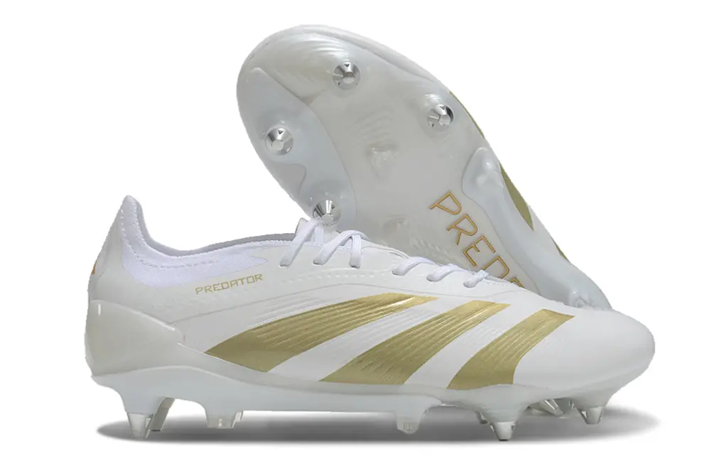 Adidas Predator 24 Elite SG - White/Bright Gold/Metallic White