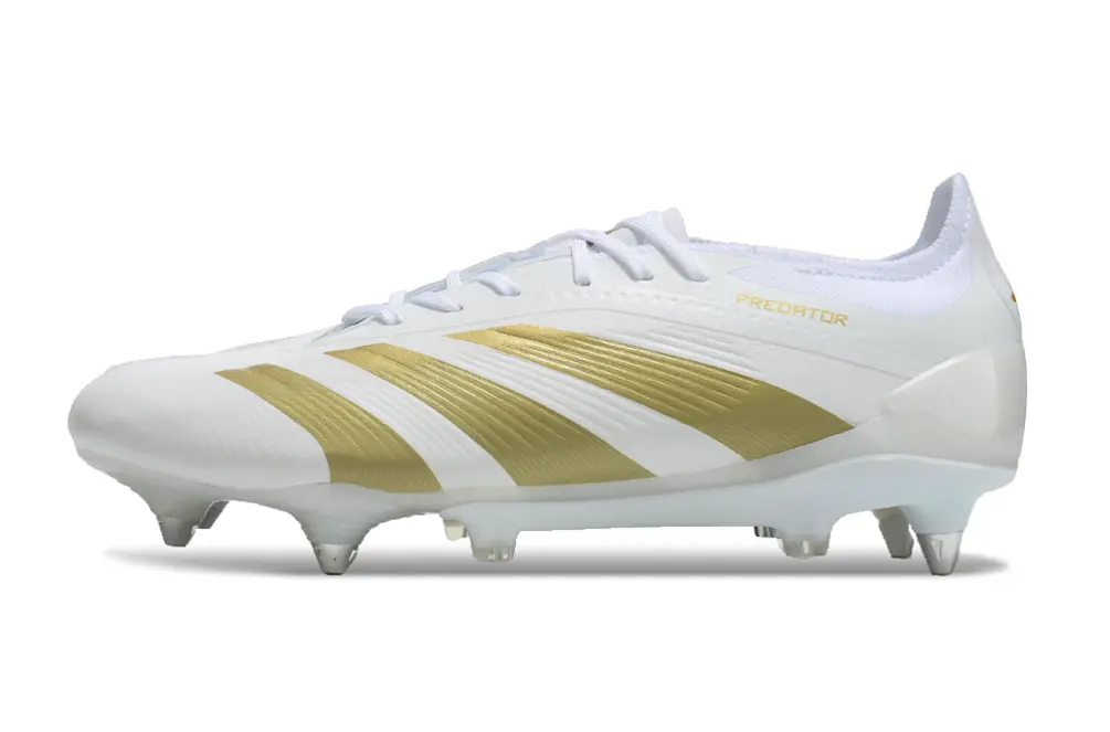 Adidas Predator 24 Elite SG - White/Bright Gold/Metallic White