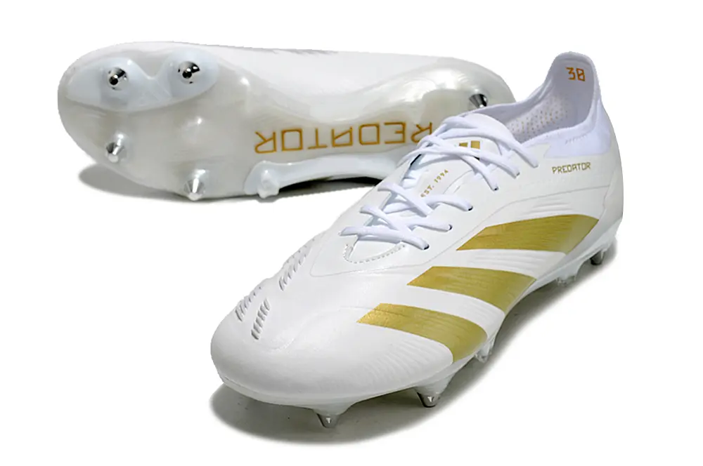 Adidas Predator 24 Elite SG - White/Bright Gold/Metallic White