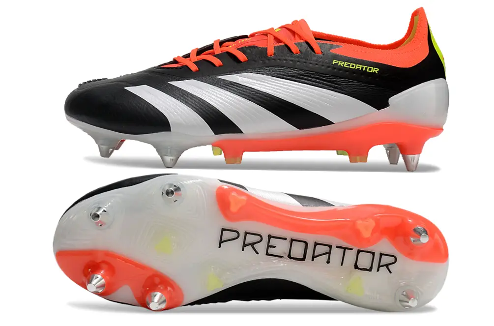 Adidas Predator 24 Elite SG - Black/Neon Orange/White
