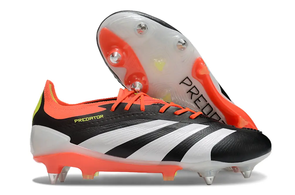 Adidas Predator 24 Elite SG - Black/Neon Orange/White