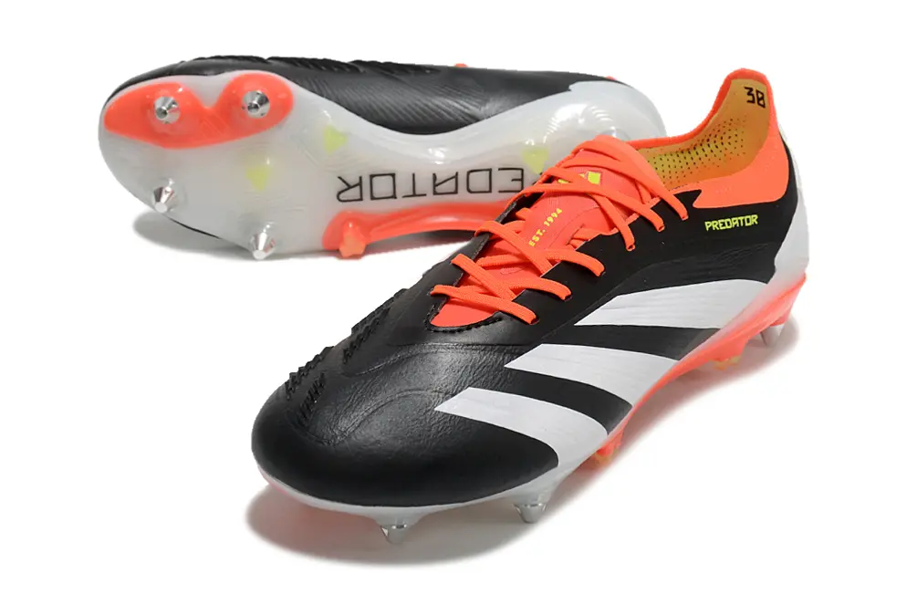 Adidas Predator 24 Elite SG - Black/Neon Orange/White