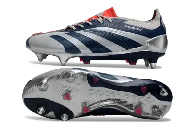 Adidas Predator 24 Elite SG - Navy/Metallic Silver/Crimson Red
