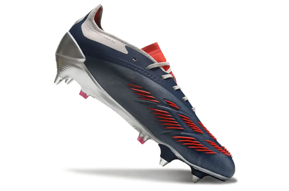 Adidas Predator 24 Elite SG - Navy/Metallic Silver/Crimson Red