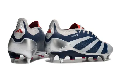 Adidas Predator 24 Elite SG - Navy/Metallic Silver/Crimson Red