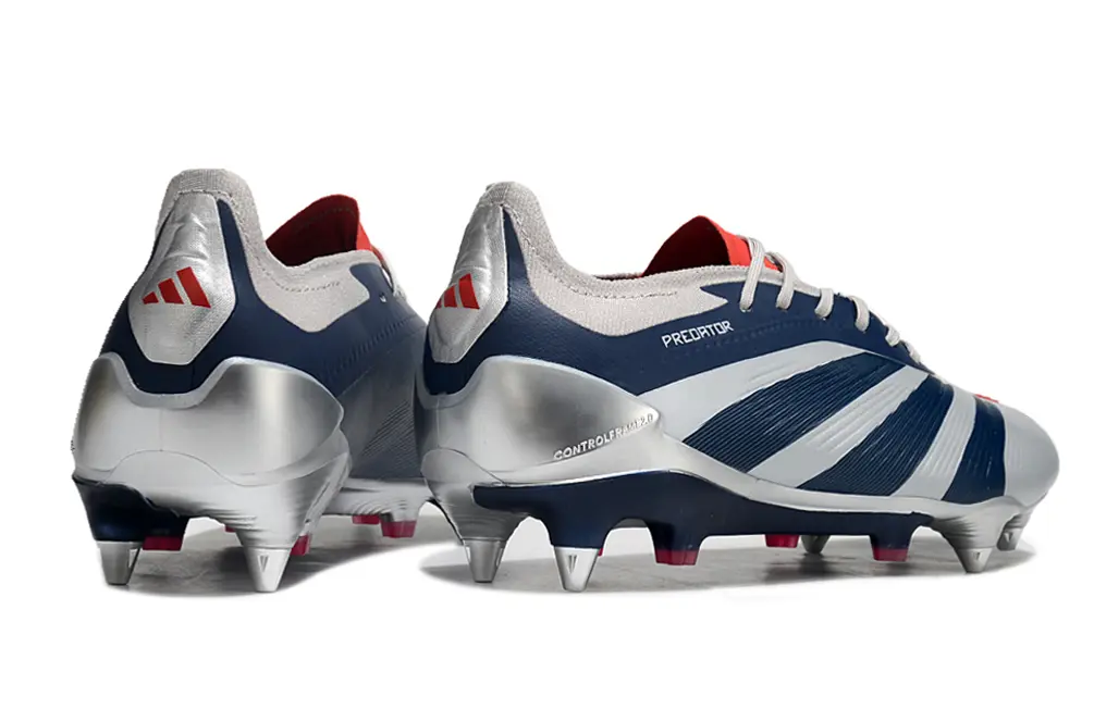 Adidas Predator 24 Elite SG - Navy/Metallic Silver/Crimson Red