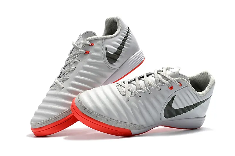 Nike Tiempo Ligera IV IC - Gray/Bright Red/Charcoal Green
