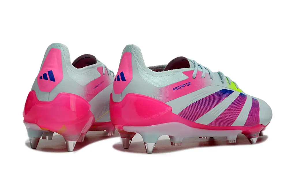 Adidas Predator 24 Elite SG - Gray/Neon Yellow/Hot Pink