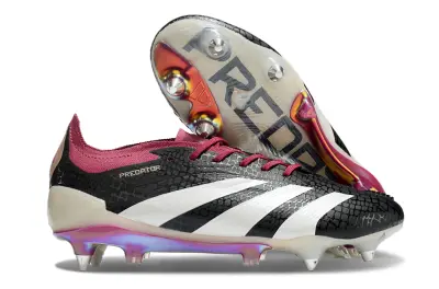 Adidas Predator 24 Elite SG - Black/Crimson Red/Iridescent White
