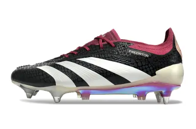 Adidas Predator 24 Elite SG - Black/Crimson Red/Iridescent White