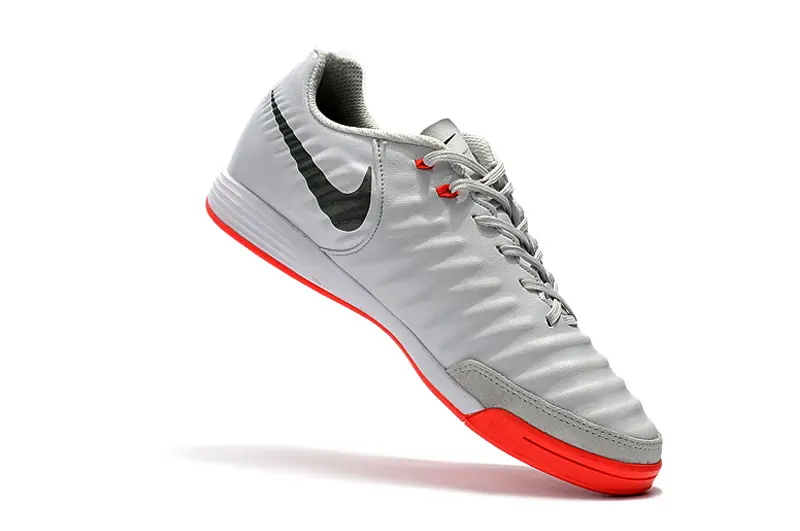 Nike Tiempo Ligera IV IC - Gray/Bright Red/Charcoal Green