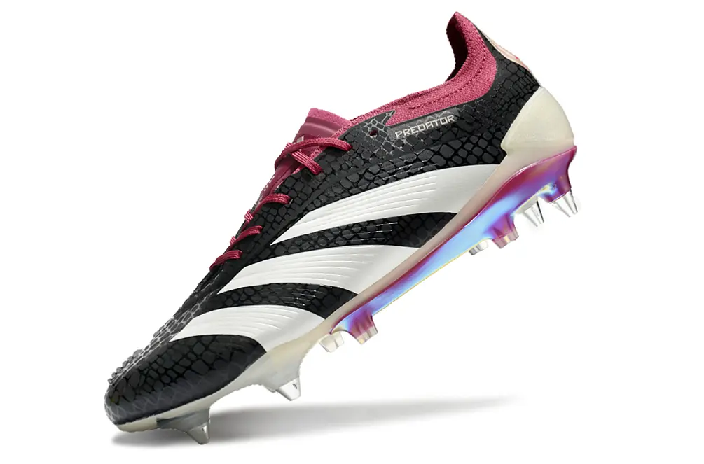 Adidas Predator 24 Elite SG - Black/Crimson Red/Iridescent White