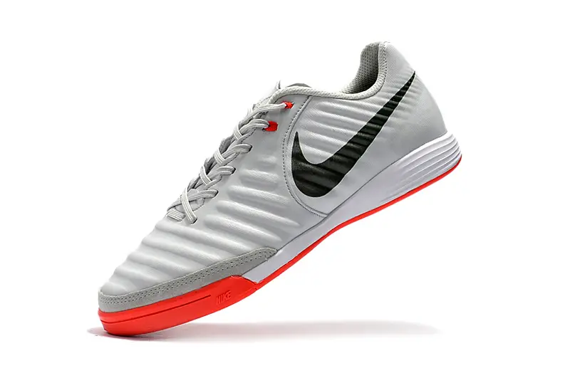 Nike Tiempo Ligera IV IC - Gray/Bright Red/Charcoal Green