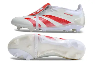 Adidas Predator Elite Foldover Tongue FG - White/Red Blaze/Crystal White