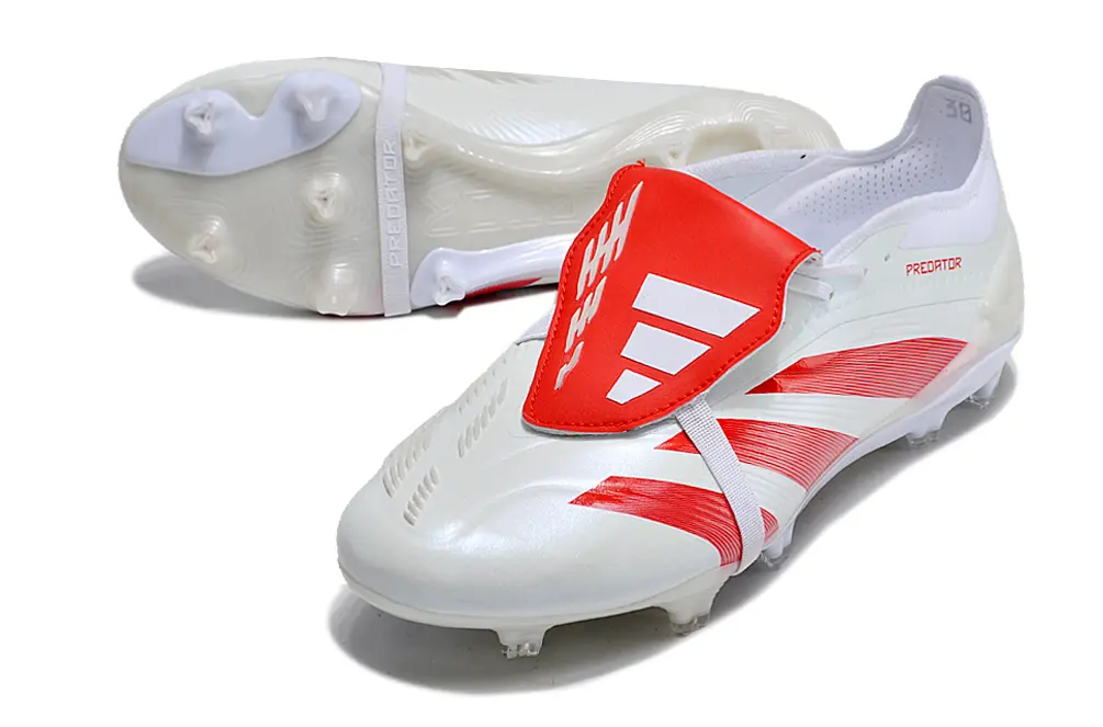 Adidas Predator Elite Foldover Tongue FG - White/Red Blaze/Crystal White