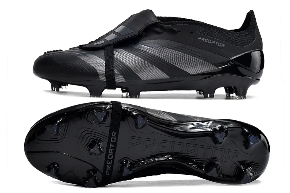 Adidas Predator Elite Foldover Tongue FG - Black/Midnight Black/Sleek Charcoal