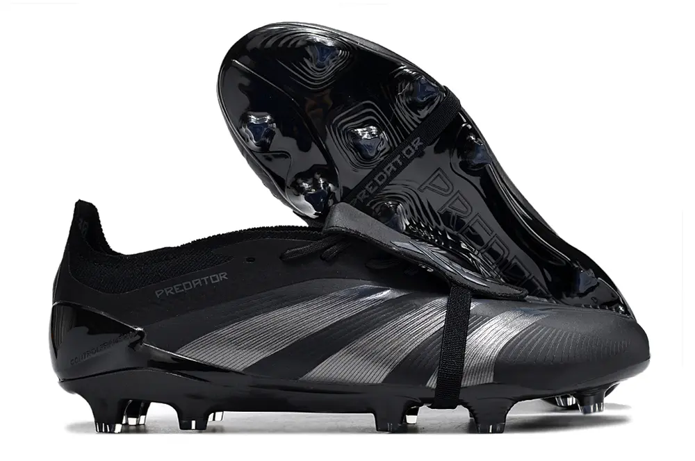 Adidas Predator Elite Foldover Tongue FG - Black/Midnight Black/Sleek Charcoal