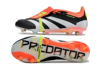 Adidas Predator Elite Foldover Tongue FG - Black/Flame Orange/Neon Yellow