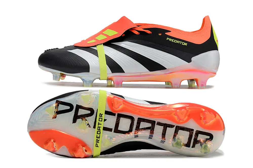Adidas Predator Elite Foldover Tongue FG - Black/Flame Orange/Neon Yellow