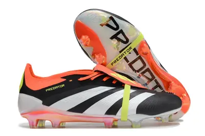 Adidas Predator Elite Foldover Tongue FG - Black/Flame Orange/Neon Yellow
