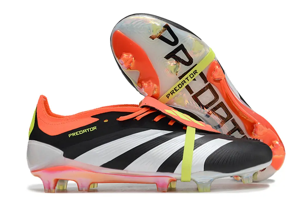 Adidas Predator Elite Foldover Tongue FG - Black/Flame Orange/Neon Yellow