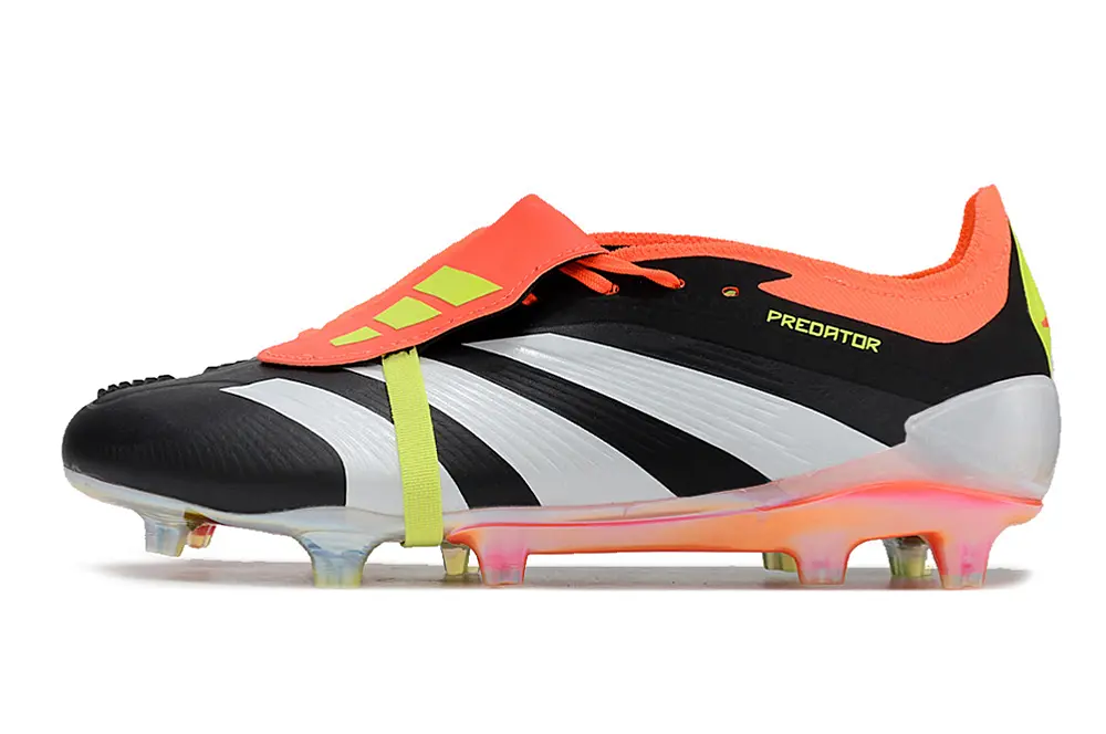 Adidas Predator Elite Foldover Tongue FG - Black/Flame Orange/Neon Yellow