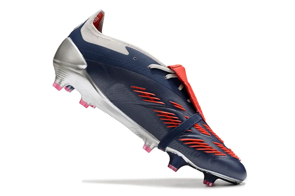 Adidas Predator Elite Foldover Tongue FG - Silver/Navy Blue/Red