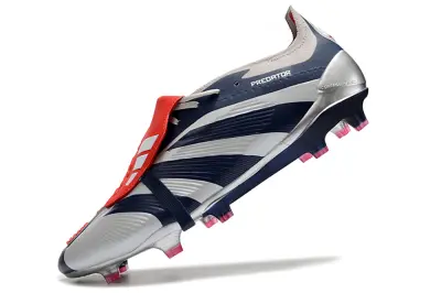 Adidas Predator Elite Foldover Tongue FG - Silver/Navy Blue/Red