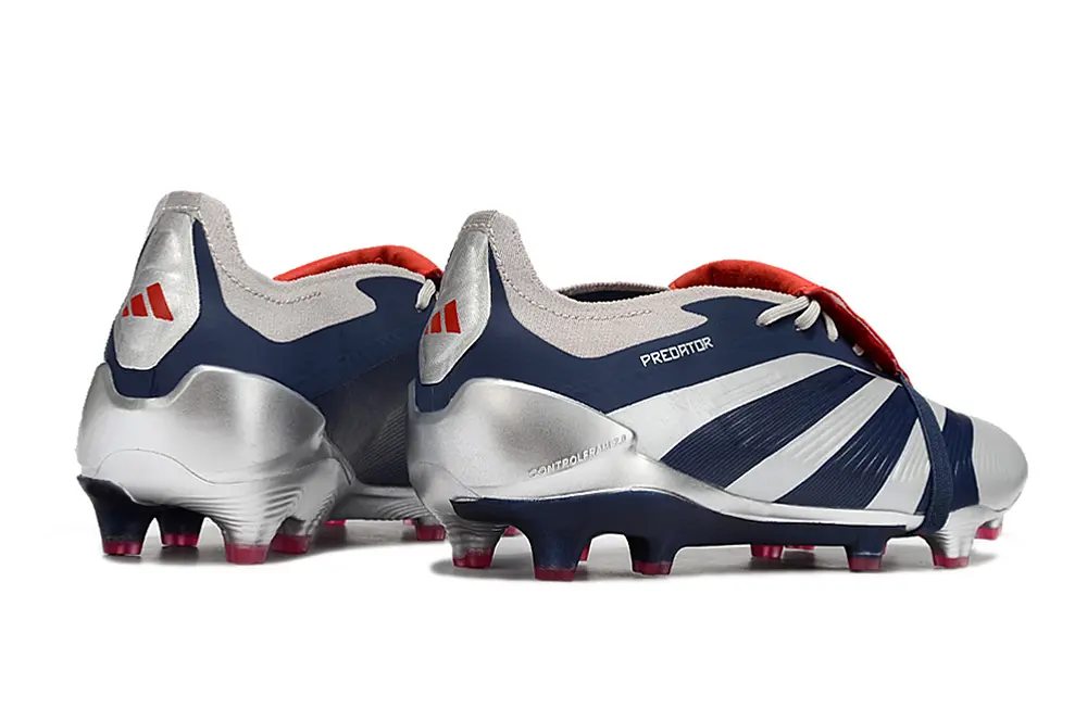 Adidas Predator Elite Foldover Tongue FG - Silver/Navy Blue/Red