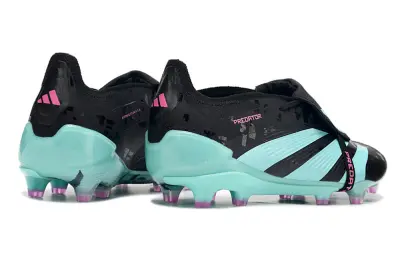 Adidas Predator Elite Foldover Tongue FG - Black/Aqua Blue/Neon Pink