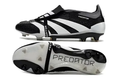 Adidas Predator Elite Foldover Tongue FG - Black/Crisp White/Dynamic Grey