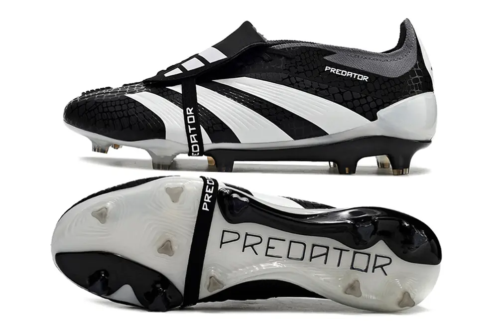 Adidas Predator Elite Foldover Tongue FG - Black/Crisp White/Dynamic Grey
