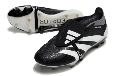 Adidas Predator Elite Foldover Tongue FG - Black/Crisp White/Dynamic Grey