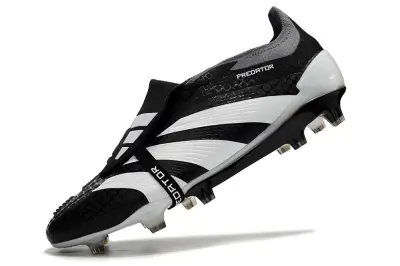 Adidas Predator Elite Foldover Tongue FG - Black/Crisp White/Dynamic Grey