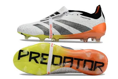 Adidas Predator Elite Foldover Tongue FG - White/Flame Orange/Electric Yellow