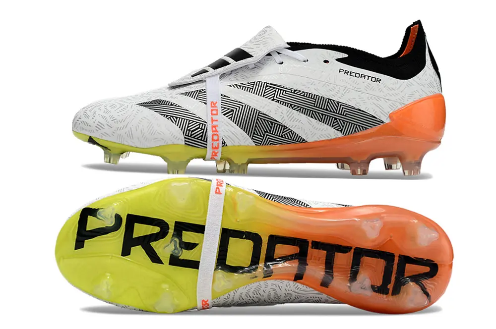 Adidas Predator Elite Foldover Tongue FG - White/Flame Orange/Electric Yellow