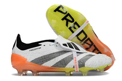 Adidas Predator Elite Foldover Tongue FG - White/Flame Orange/Electric Yellow