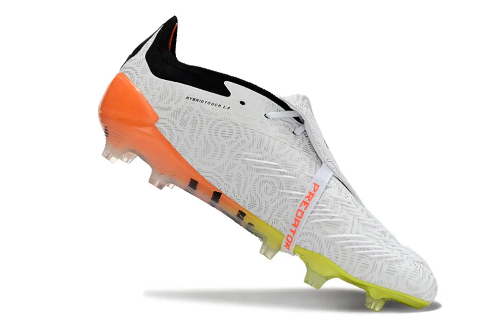 Adidas Predator Elite Foldover Tongue FG - White/Flame Orange/Electric Yellow