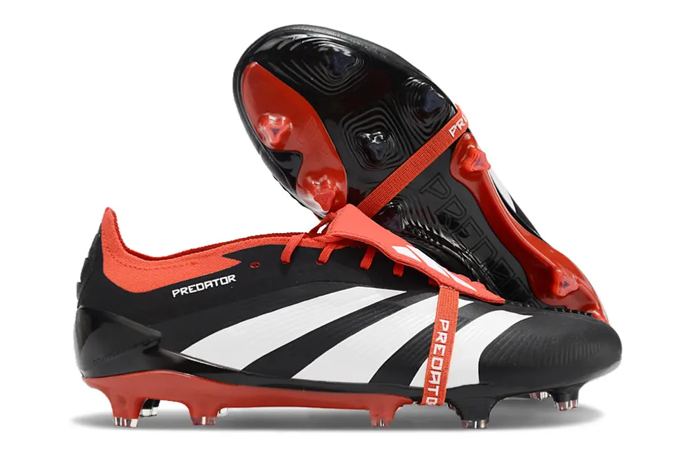 Adidas Predator Elite Foldover Tongue FG - Black/Fiery Red/White