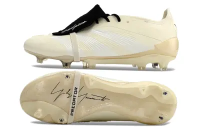 Y-3 x Adidas Predator Elite Foldover Tongue FG - White/Creamy Ivory/Sleek Black