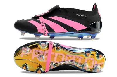 Adidas Predator Elite Foldover Tongue FG - Black/Neon Pink/Metallic Blue