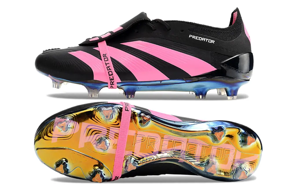 Adidas Predator Elite Foldover Tongue FG - Black/Neon Pink/Metallic Blue