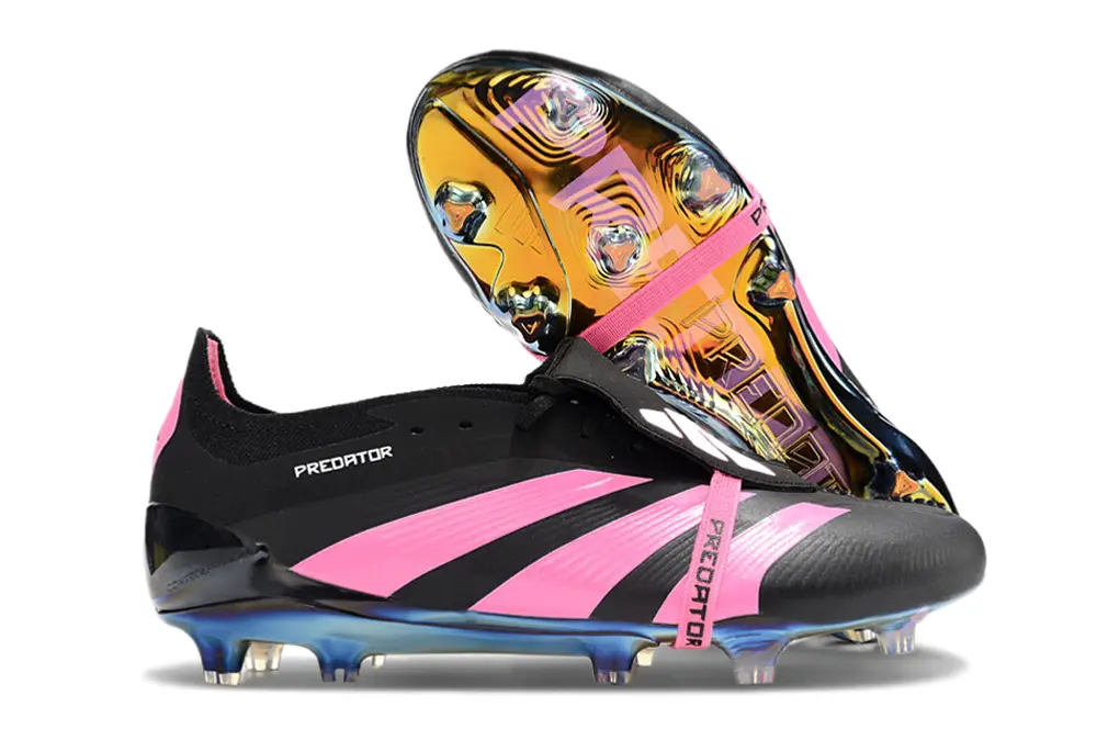 Adidas Predator Elite Foldover Tongue FG - Black/Neon Pink/Metallic Blue