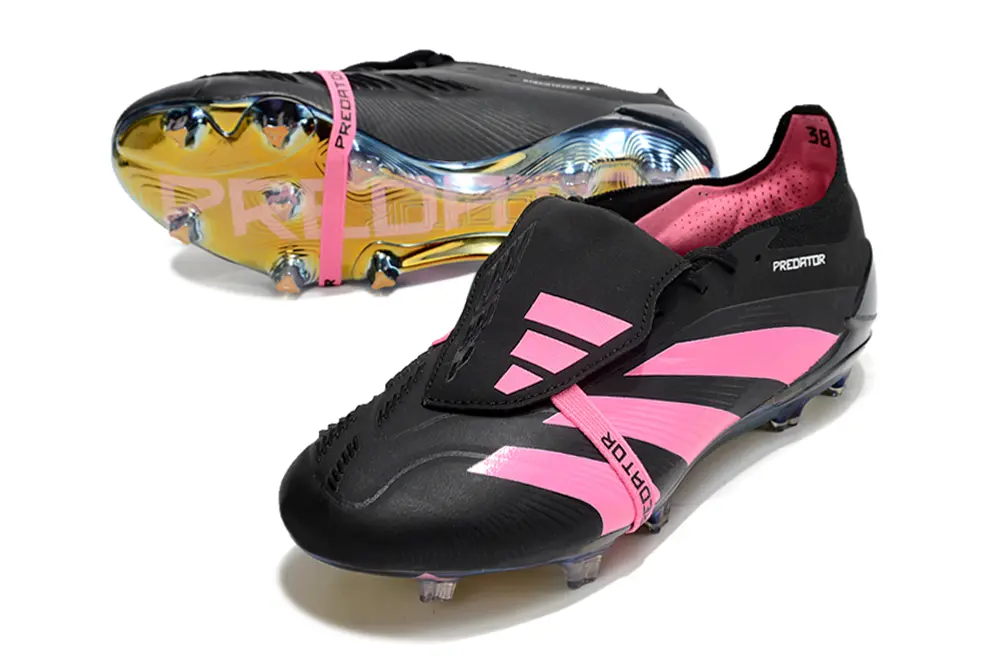 Adidas Predator Elite Foldover Tongue FG - Black/Neon Pink/Metallic Blue