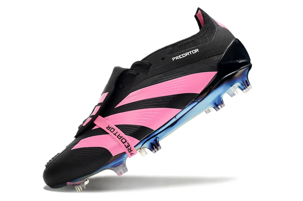 Adidas Predator Elite Foldover Tongue FG - Black/Neon Pink/Metallic Blue