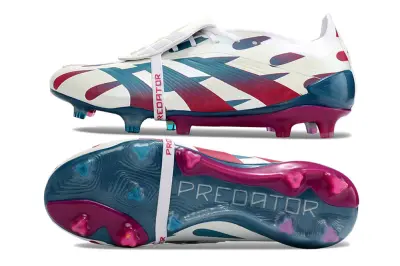 Adidas Predator Elite Foldover Tongue FG - White/Crimson Red/Aqua Blue